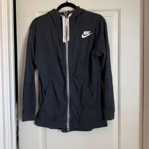 Nike gray hoodie zip up sweatshirt